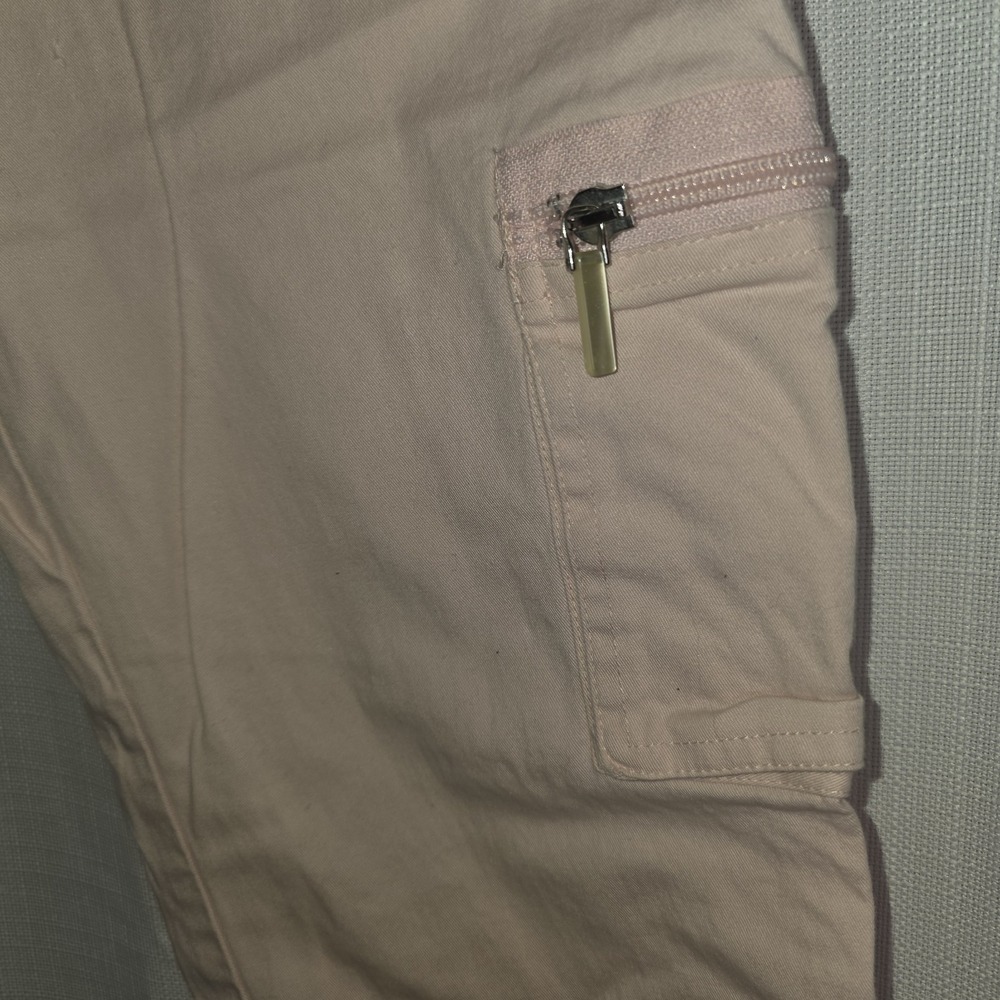 Lauren Ralph Lauren Cargo Crop Pants Women Sz 4P Pink Stretch Cotton Capri - Picture 7 of 8